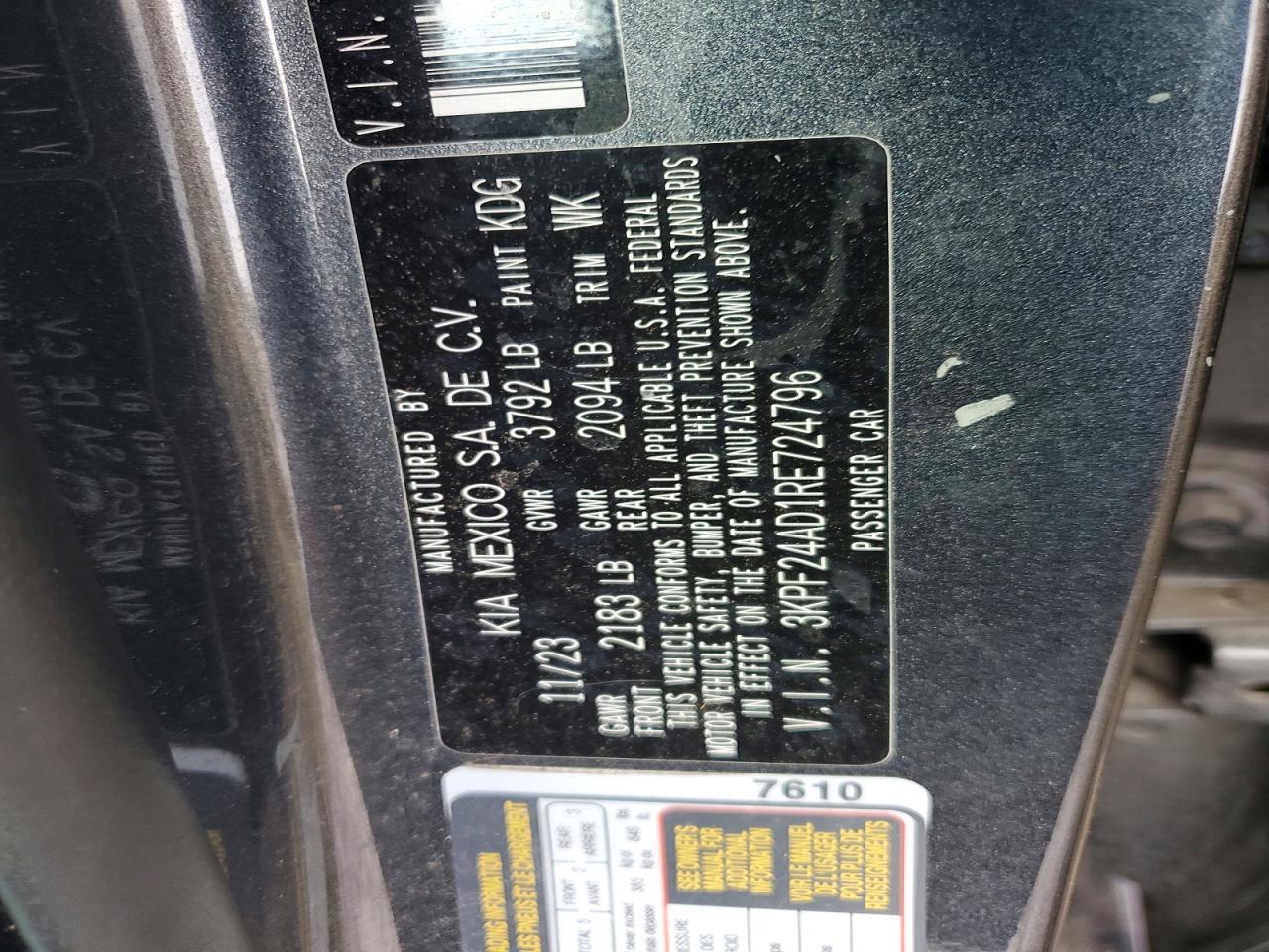 2024 KIA FORTE