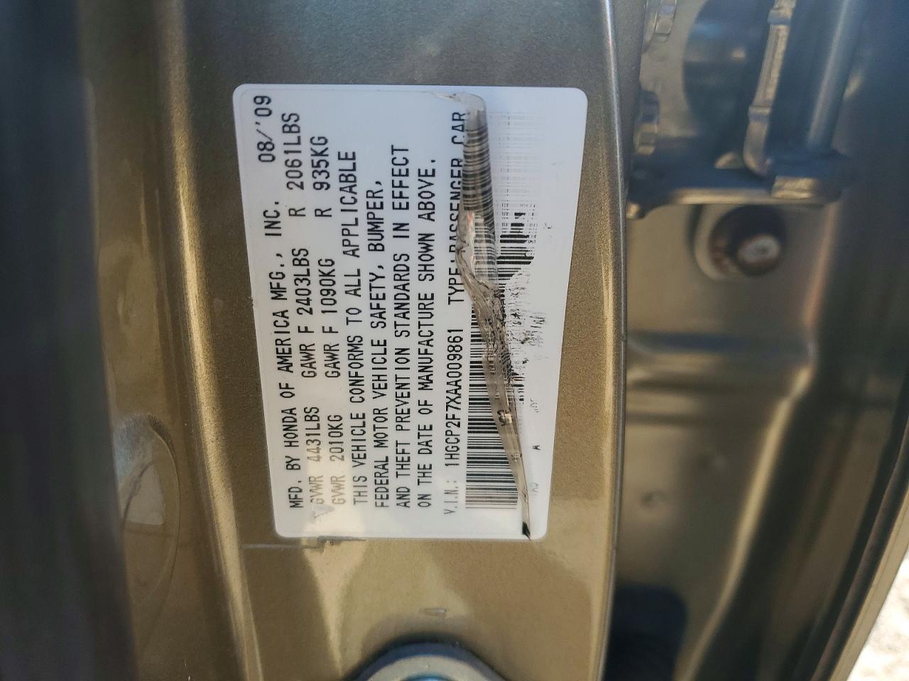 2010 HONDA ACCORD