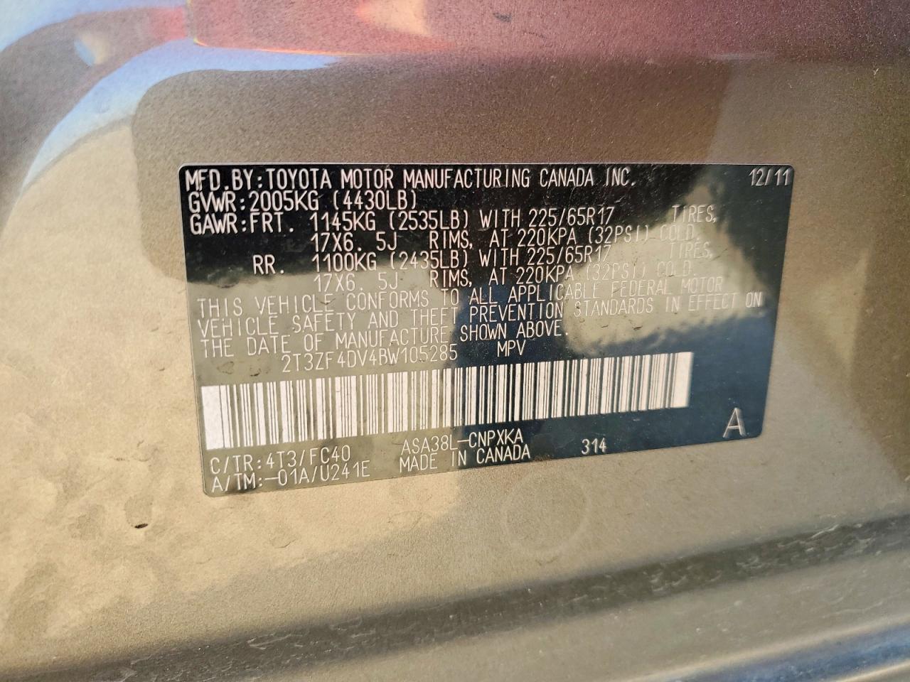 2011 TOYOTA RAV4
