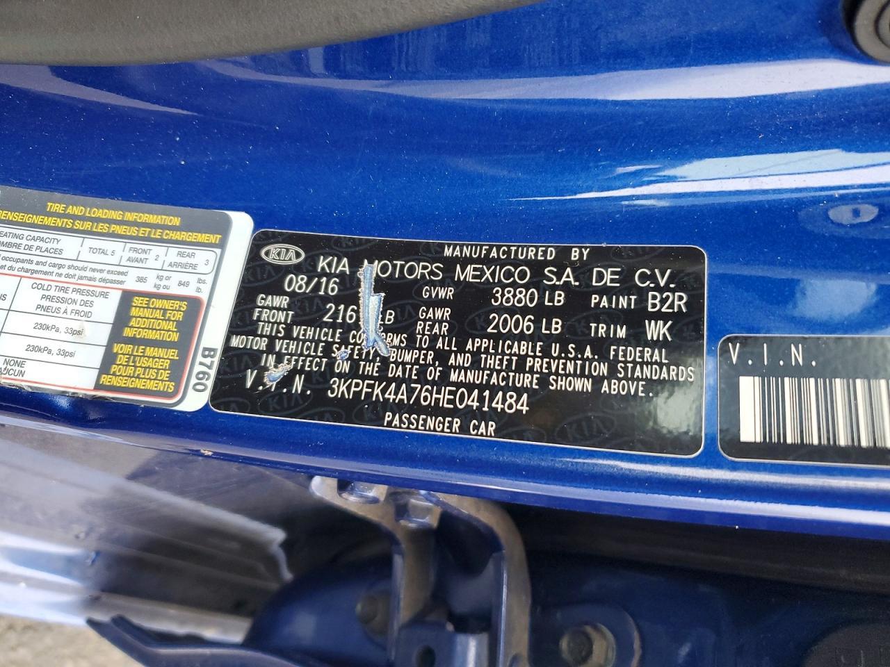 2017 KIA FORTE