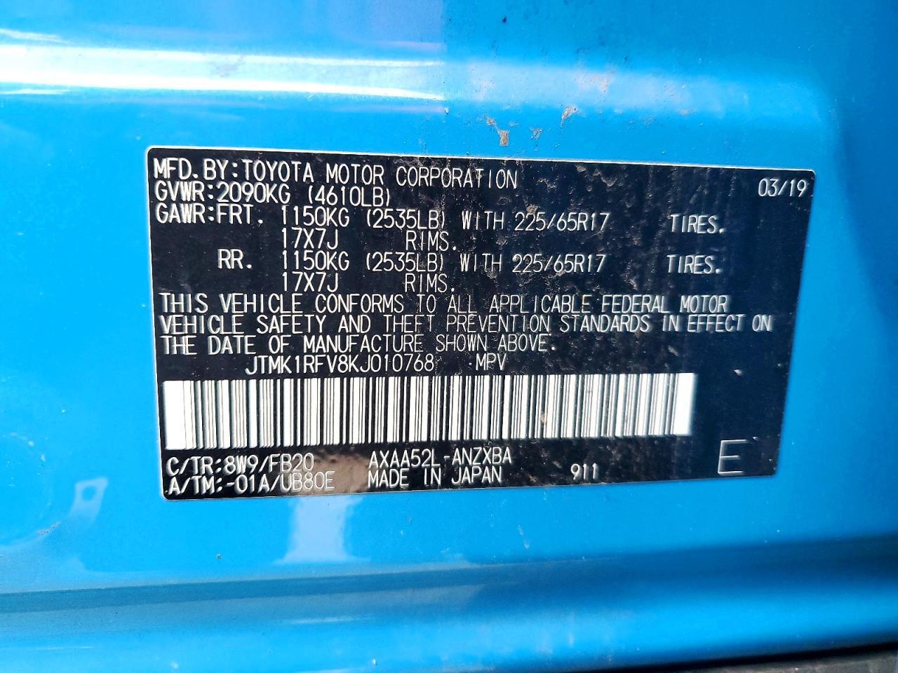2019 TOYOTA RAV4