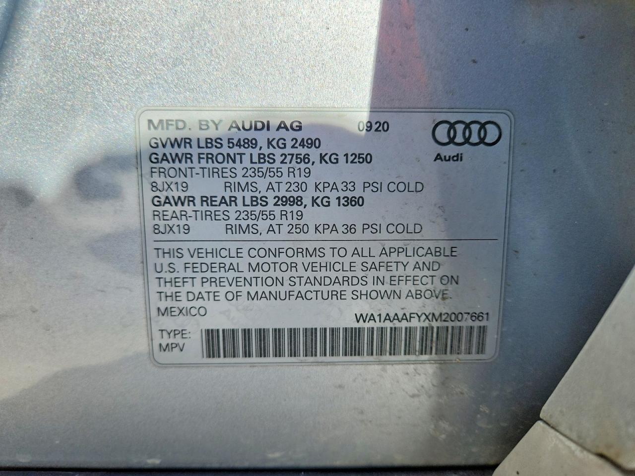 2021 AUDI Q5