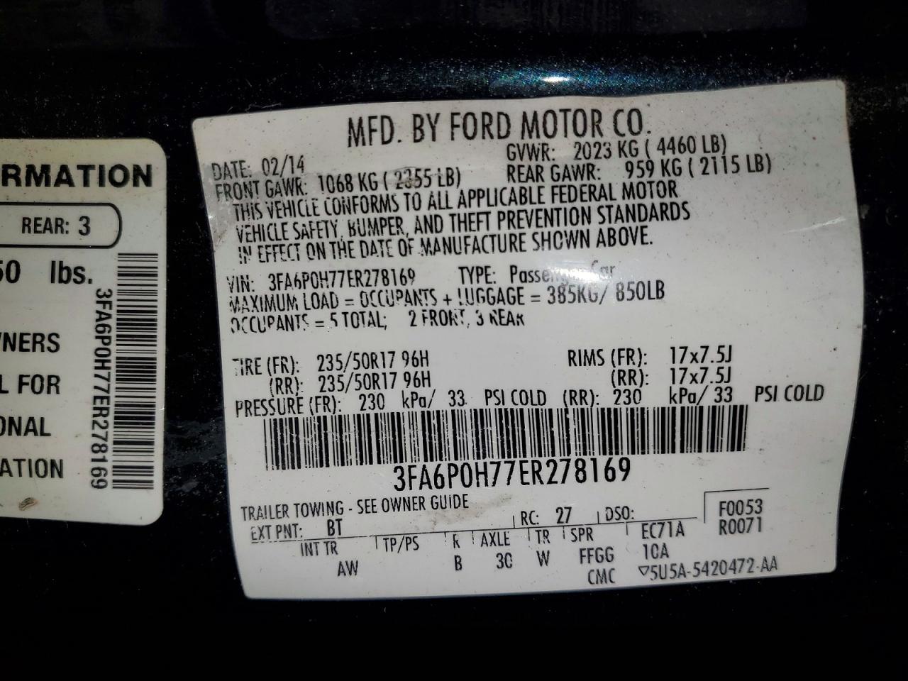 2014 FORD FUSION