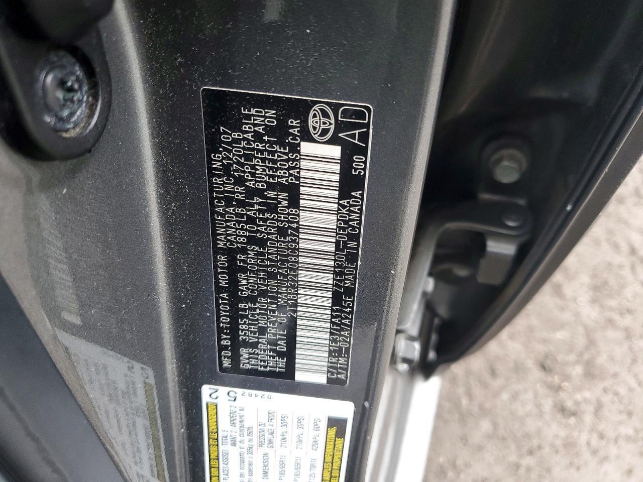 2008 TOYOTA COROLLA