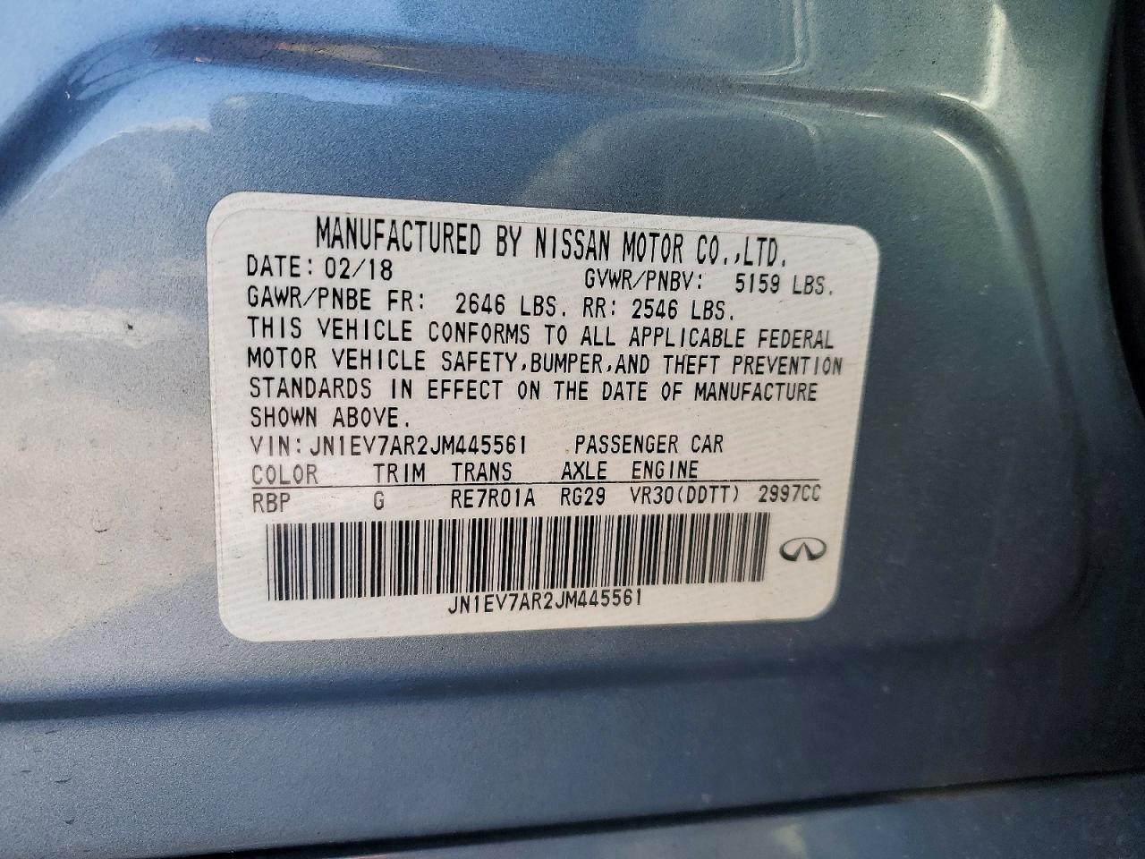 2018 INFINITI Q50