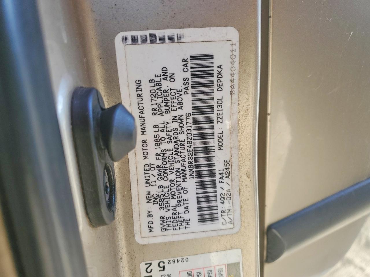 2008 TOYOTA COROLLA