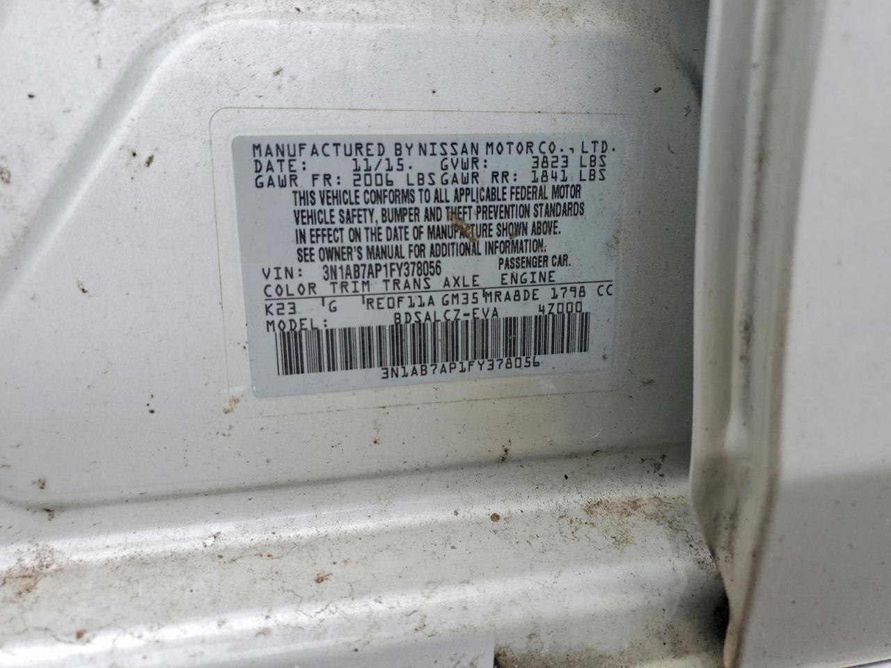 2015 NISSAN SENTRA