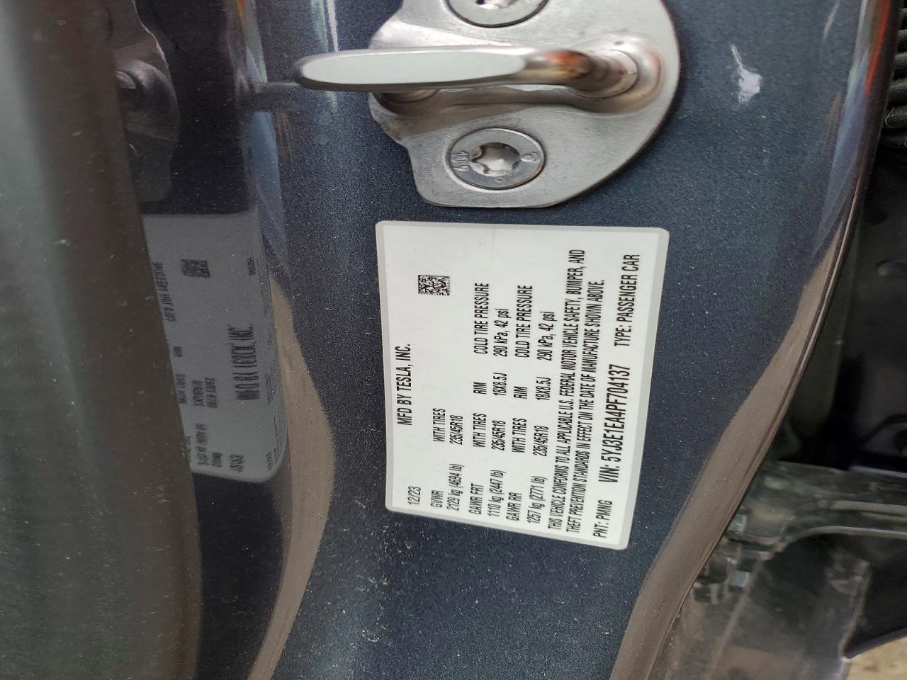 2023 TESLA MODEL 3