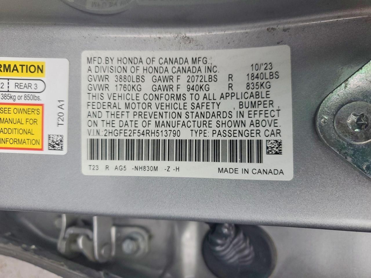 2024 HONDA CIVIC