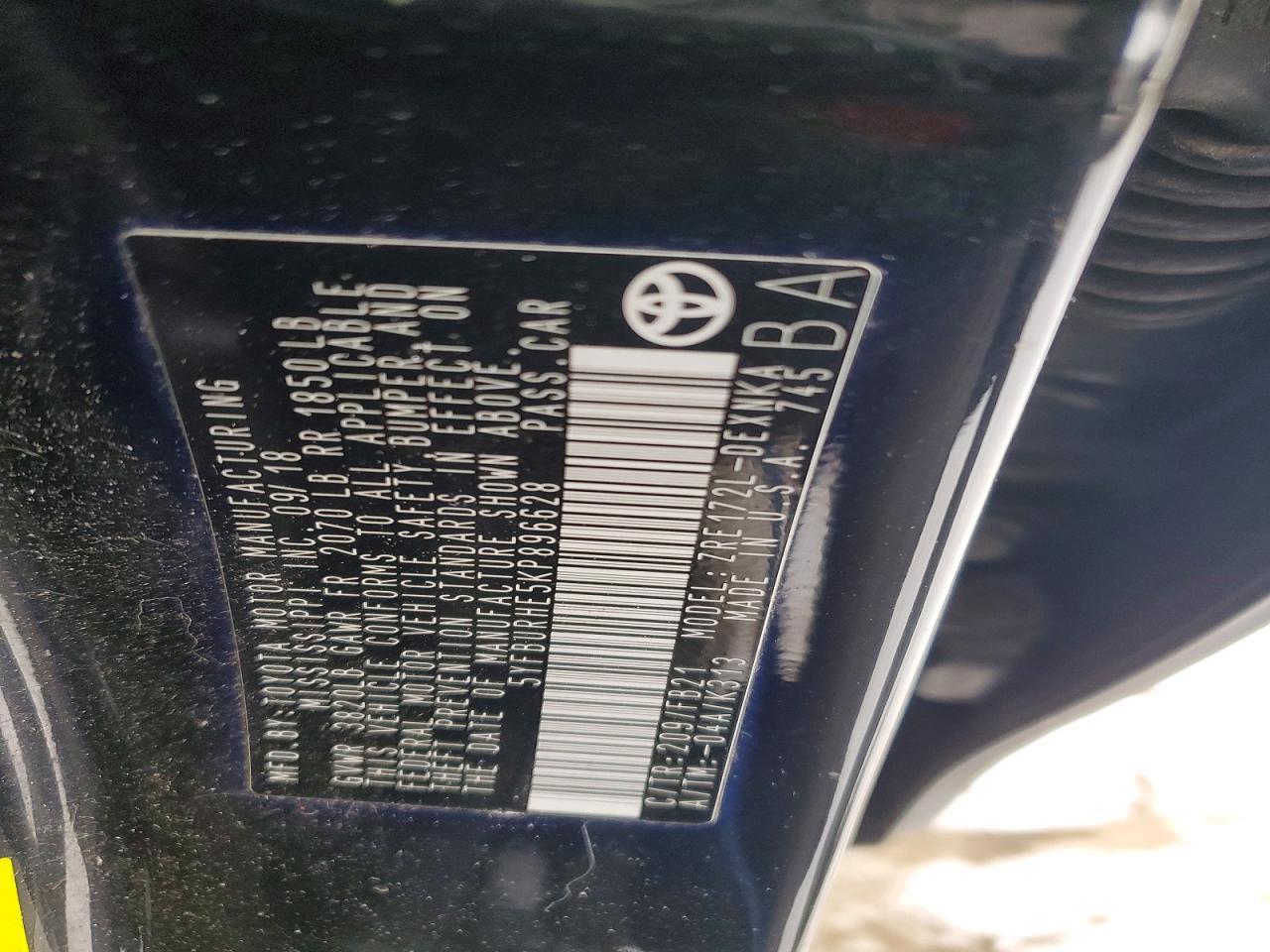2019 TOYOTA COROLLA