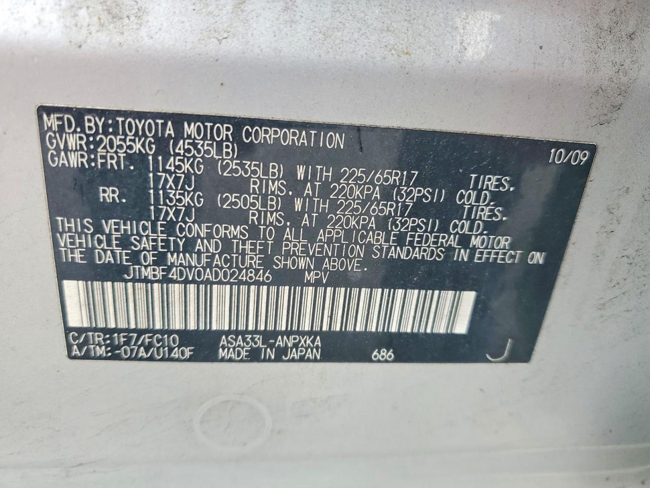 2010 TOYOTA RAV4