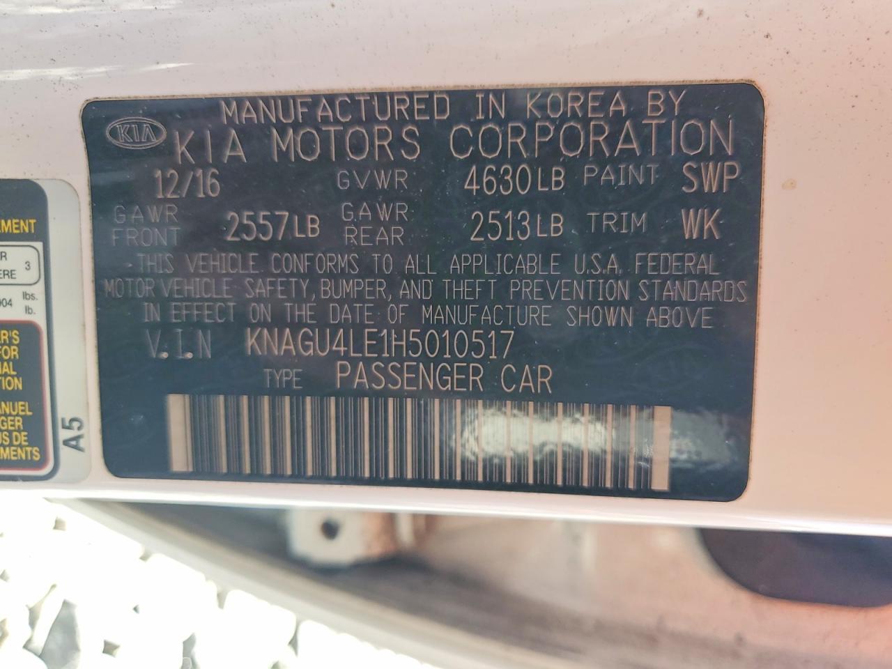 2017 KIA Optima Hybrid