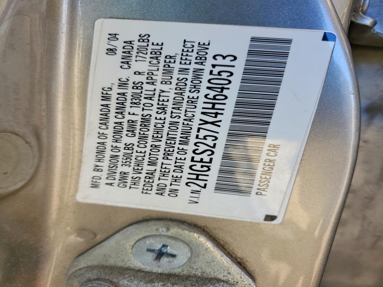 2004 HONDA CIVIC