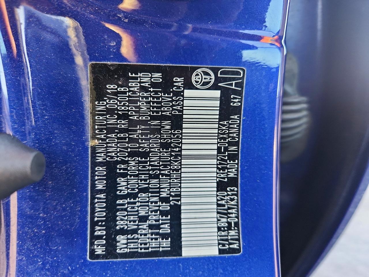 2019 TOYOTA COROLLA