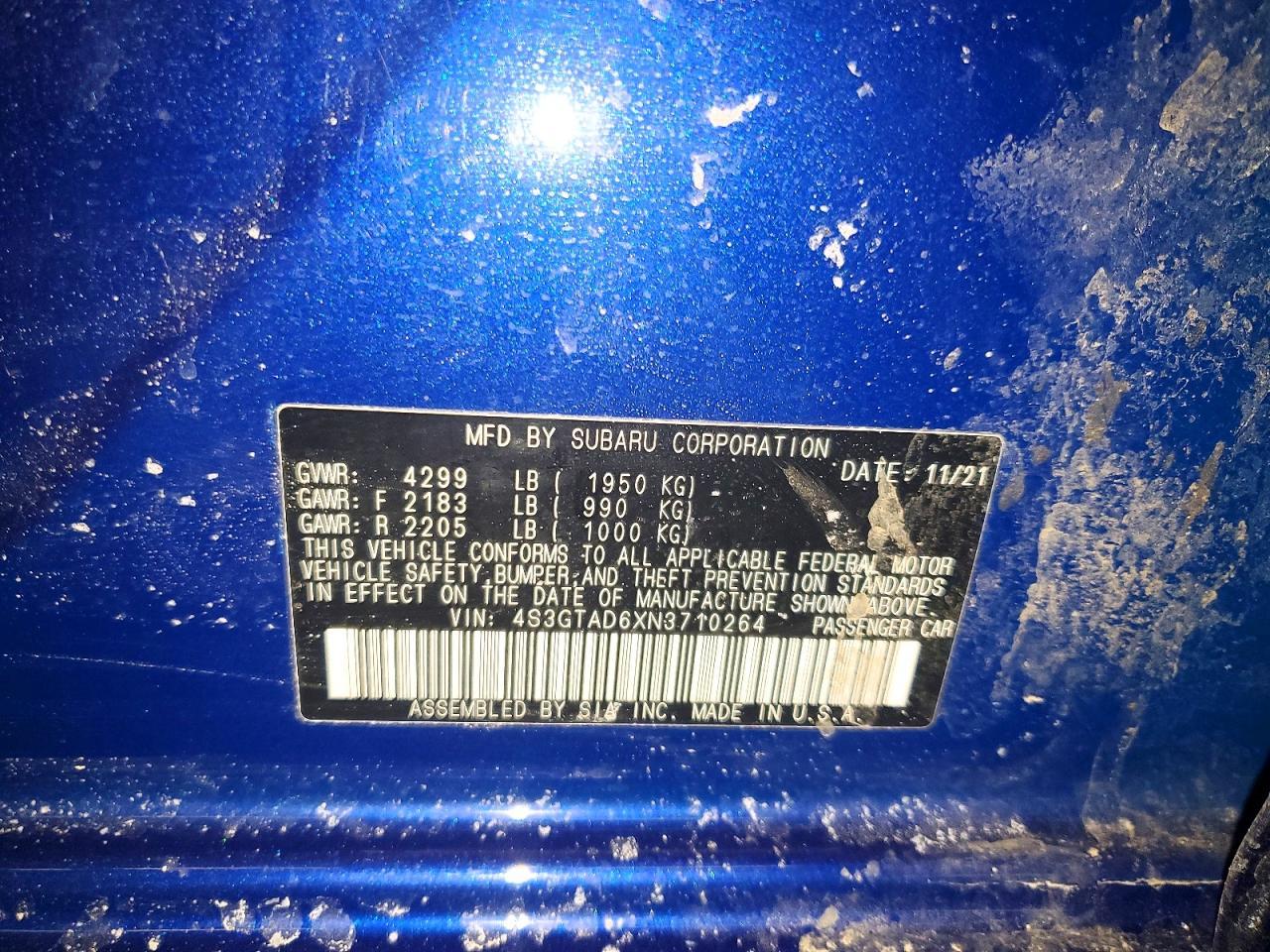 2022 SUBARU IMPREZA