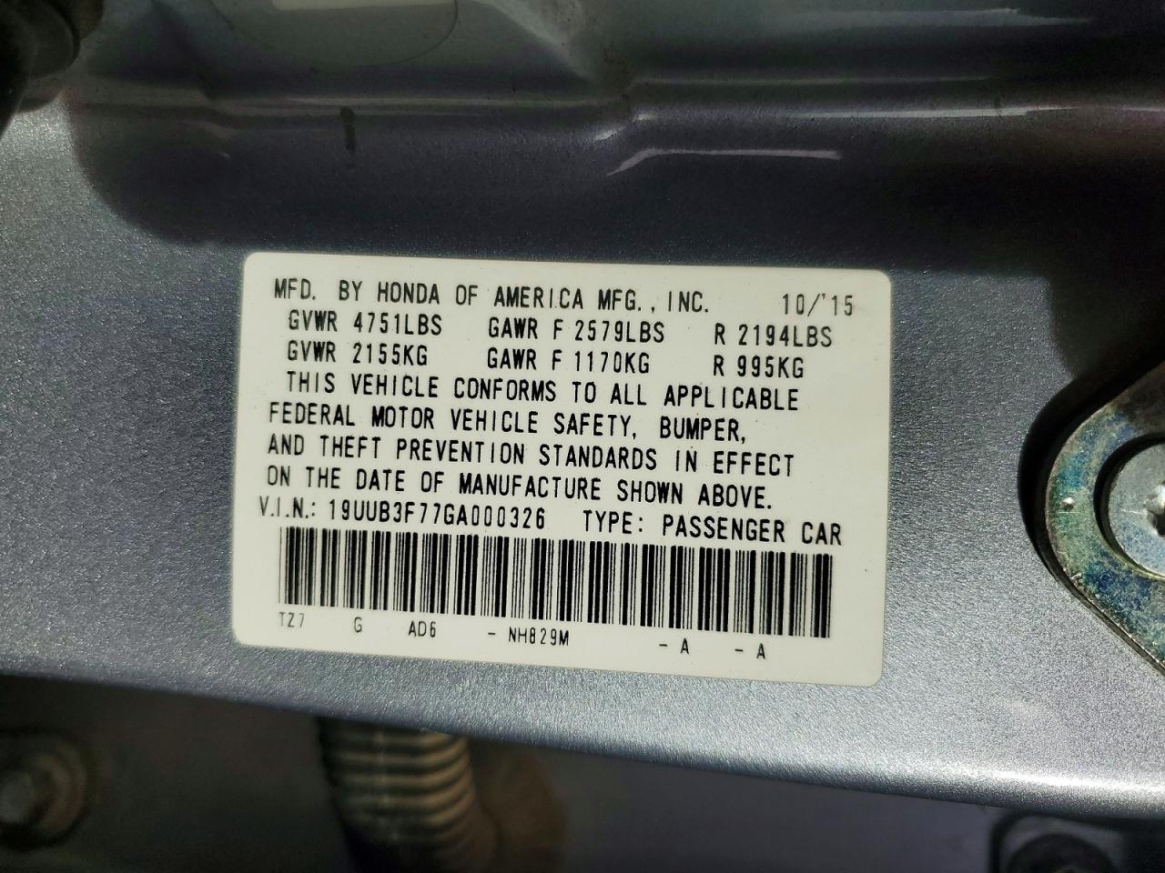 2016 ACURA TLX