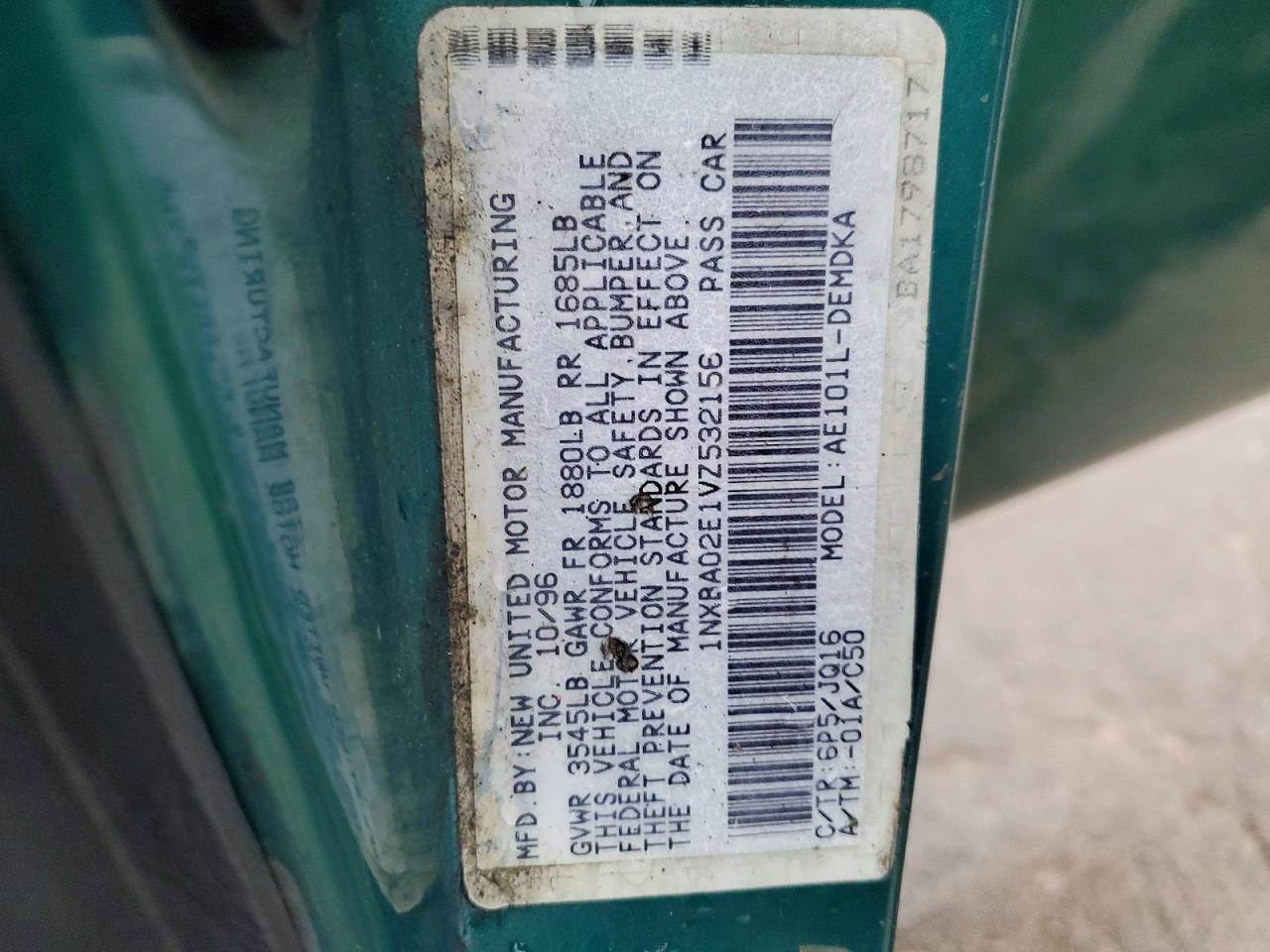 1997 TOYOTA COROLLA