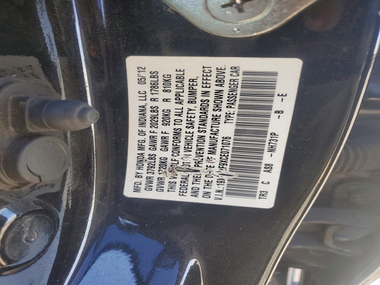 2012 HONDA CIVIC