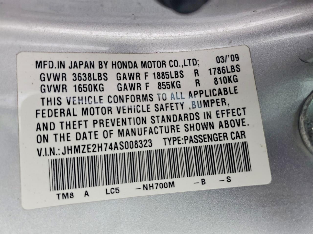 2010 HONDA Insight