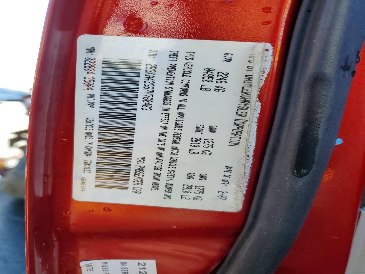 2007 DODGE CHARGER