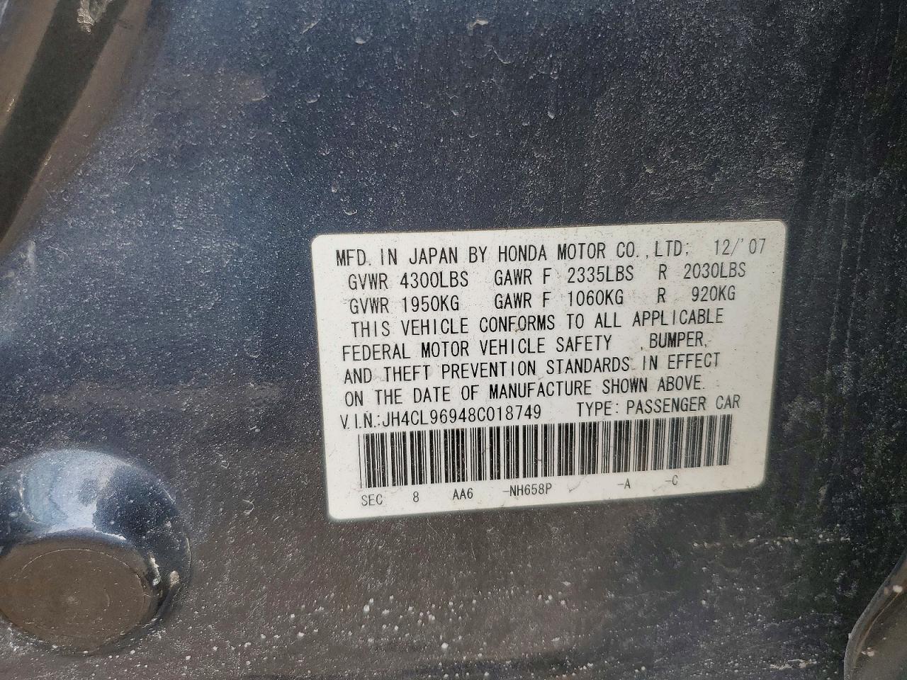 2008 ACURA TSX