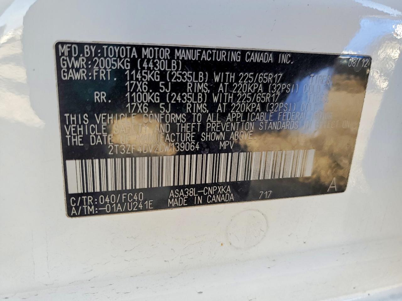 2012 TOYOTA RAV4