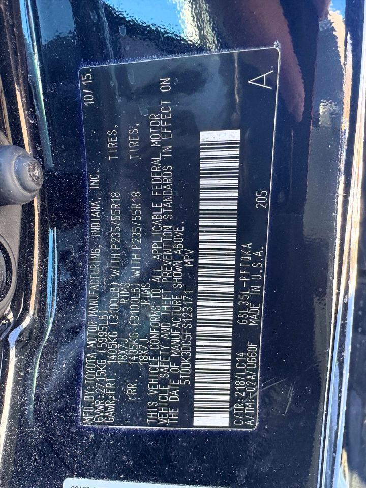 2015 TOYOTA SIENNA