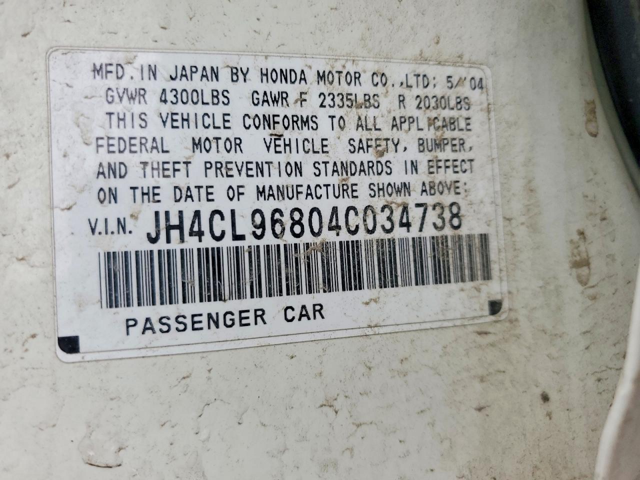 2004 ACURA TSX