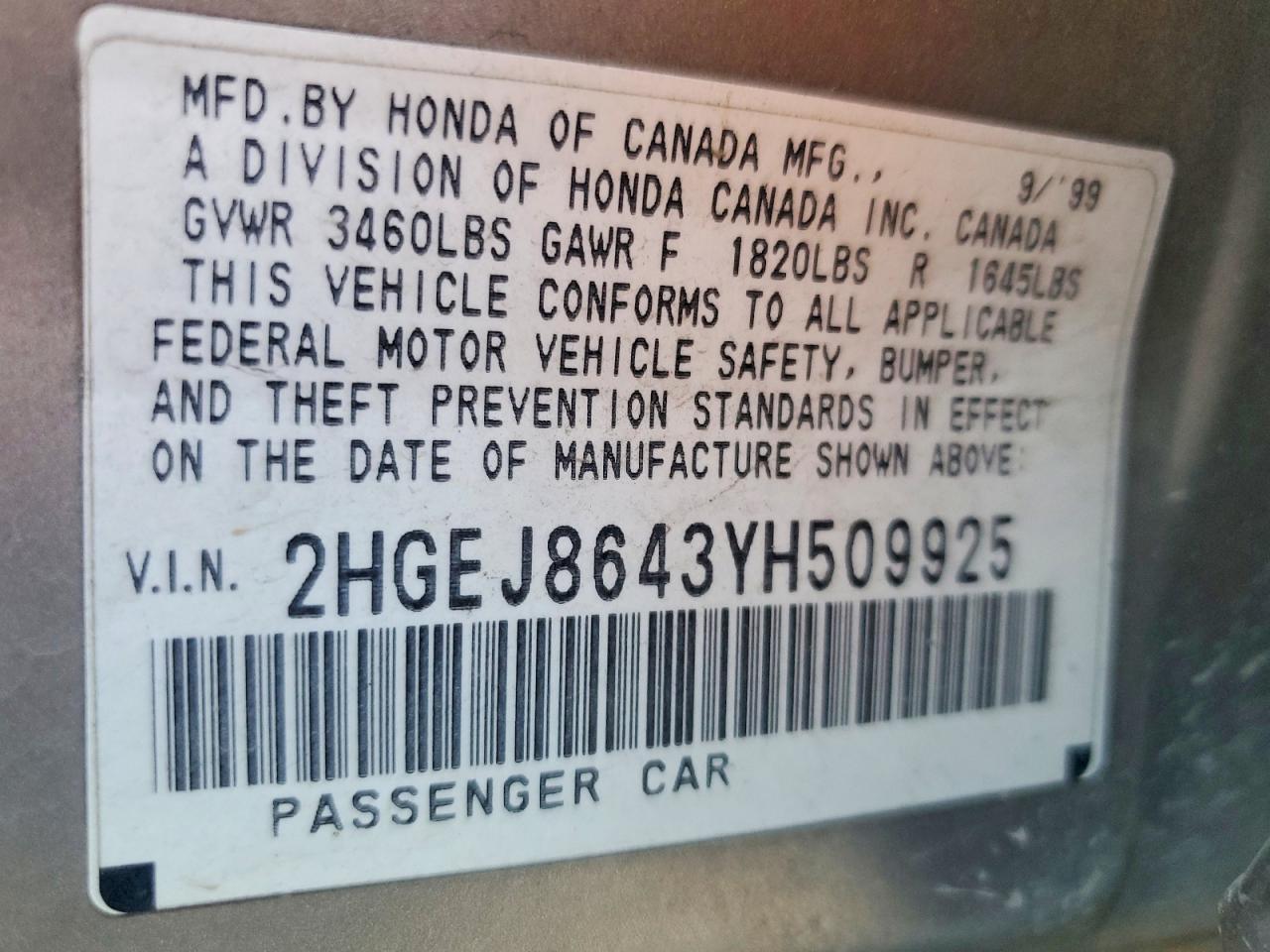 2000 HONDA CIVIC