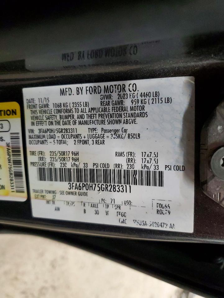 2016 FORD FUSION