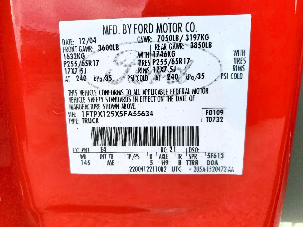 2005 FORD F-150