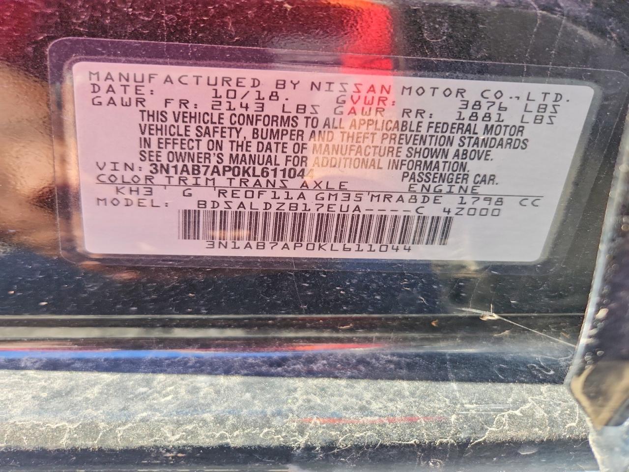 2019 NISSAN SENTRA