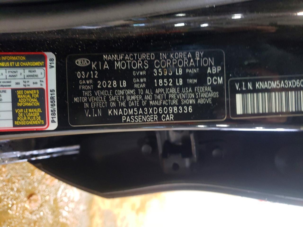 2013 KIA RIO