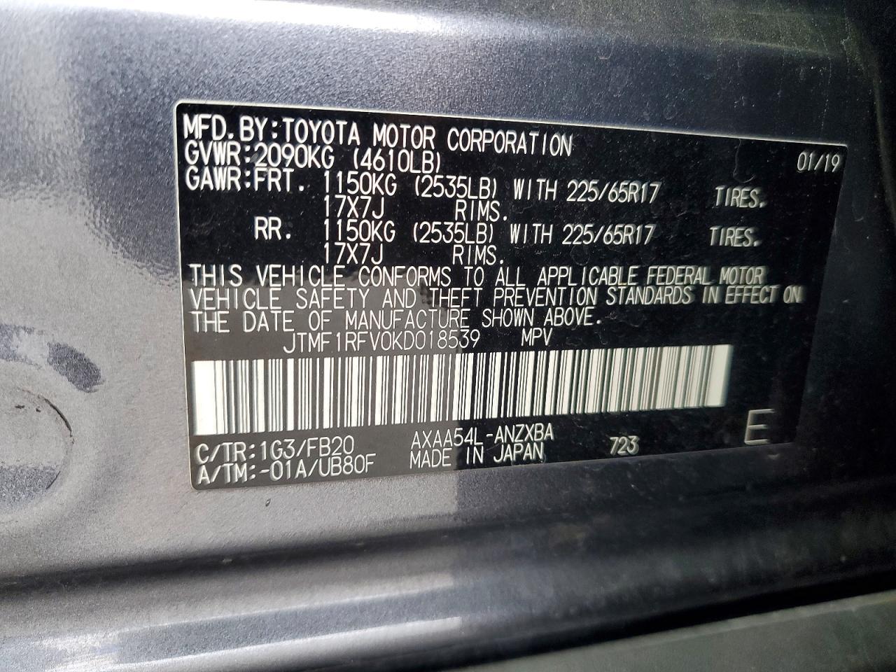 2019 TOYOTA RAV4