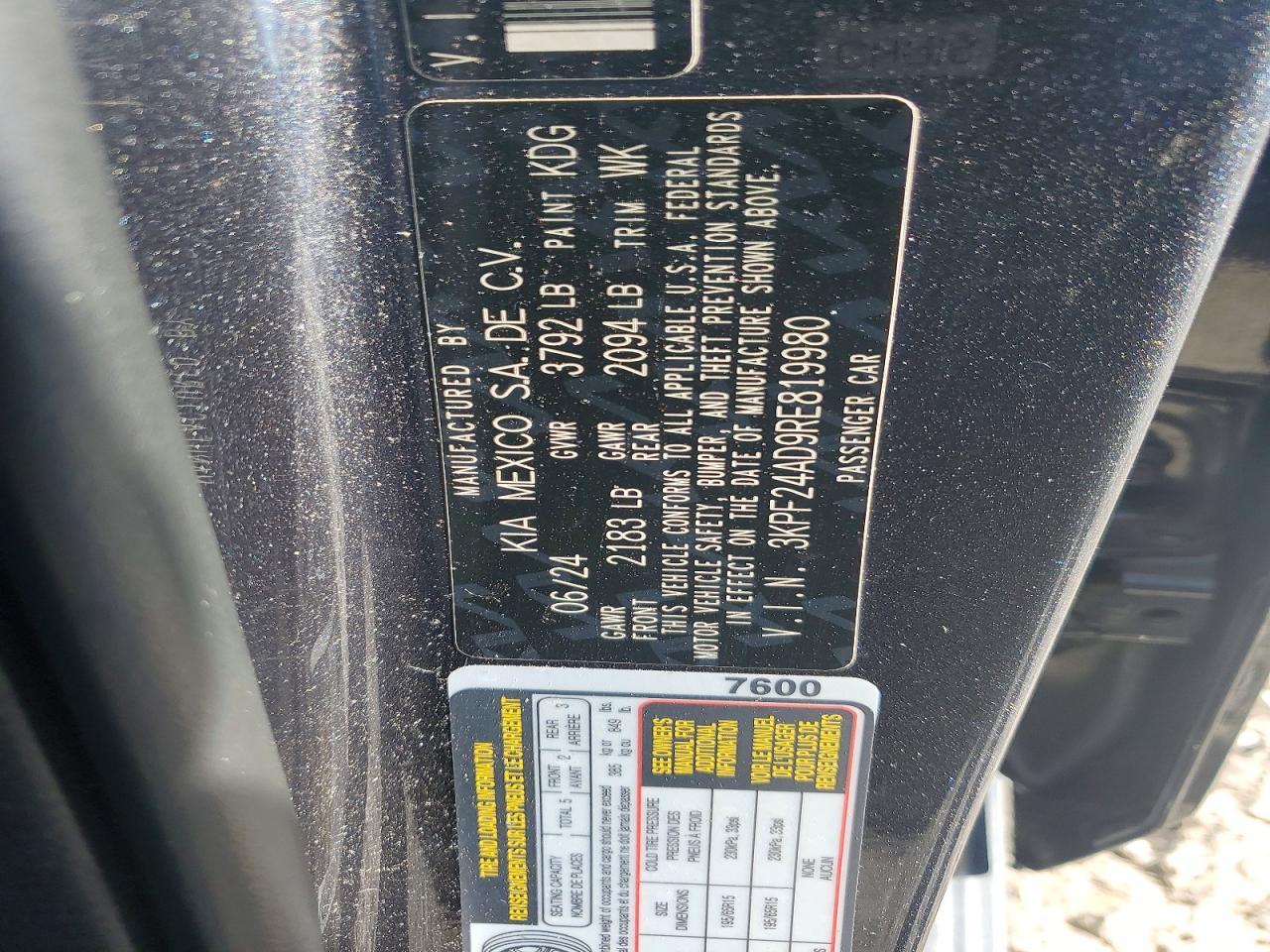 2024 KIA FORTE