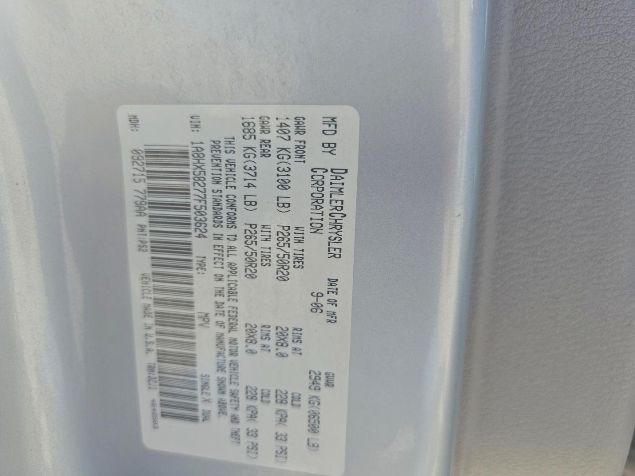 2007 CHRYSLER Aspen