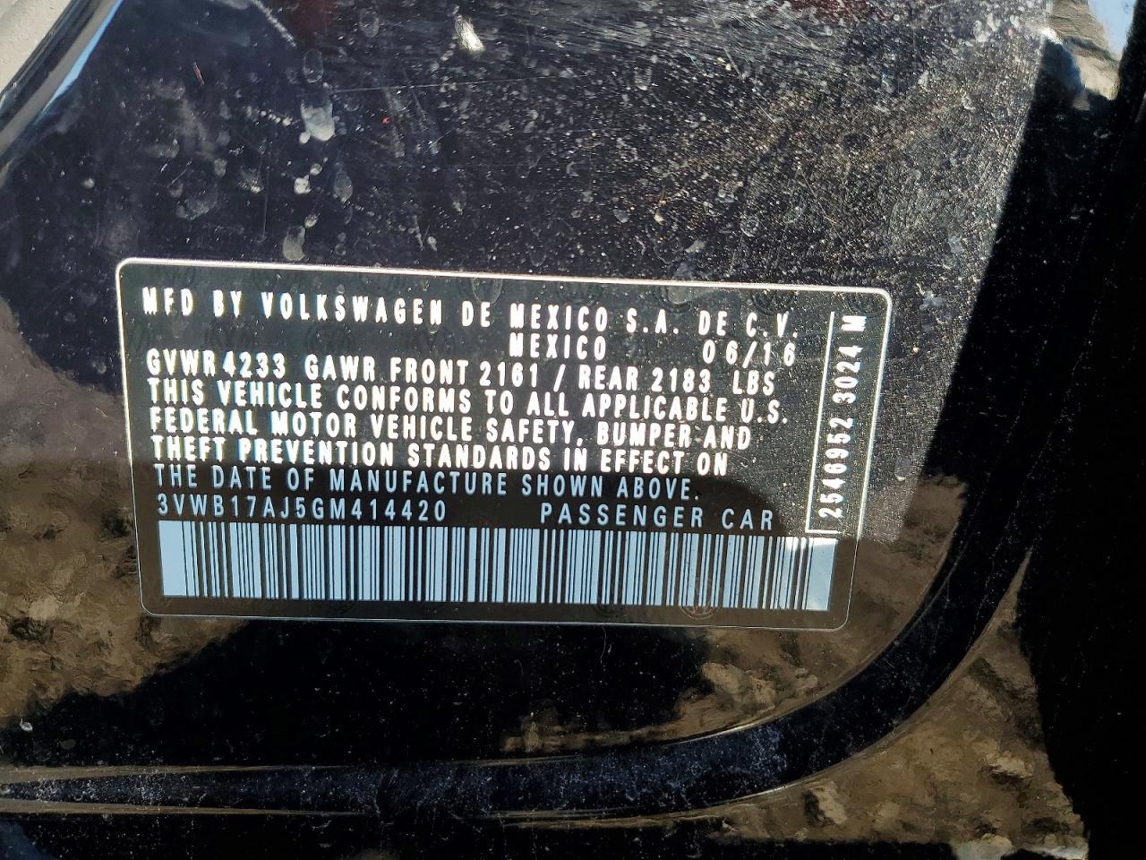 2016 VOLKSWAGEN JETTA