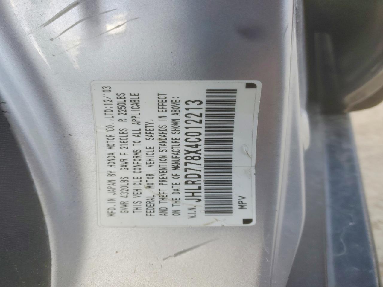 2004 HONDA CR-V