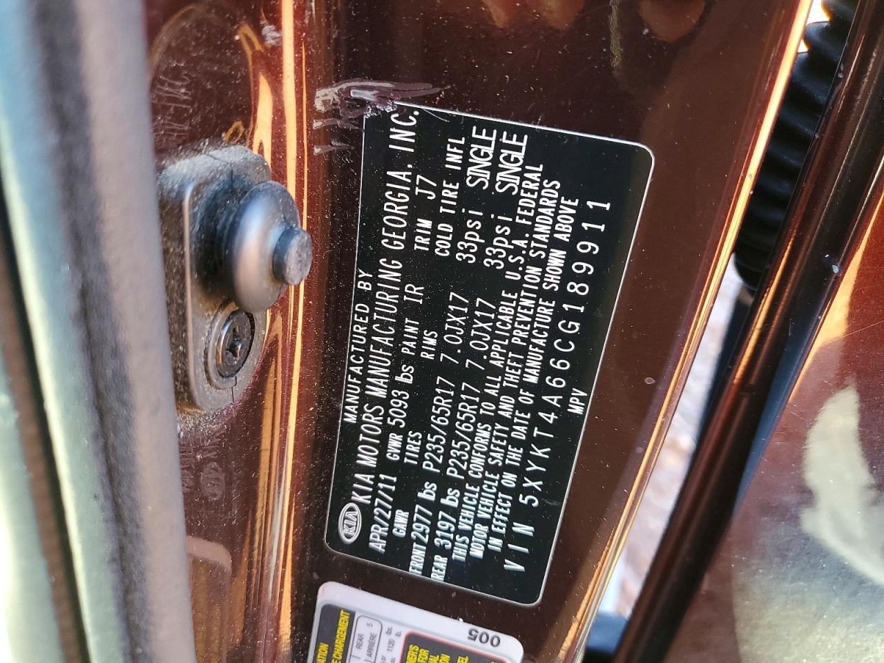 2012 KIA SORENTO