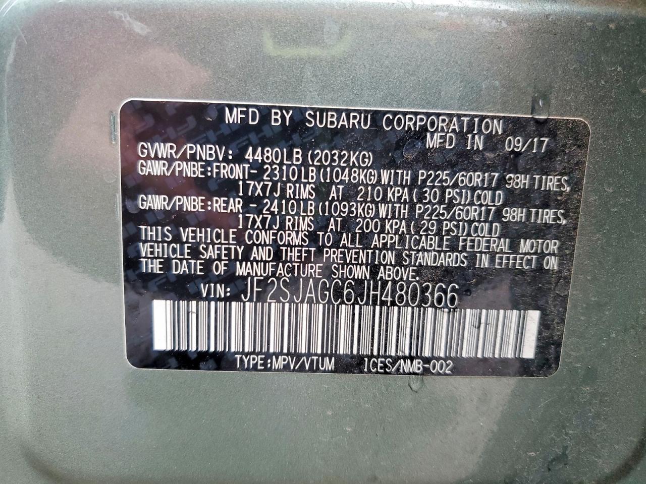 2018 SUBARU FORESTER