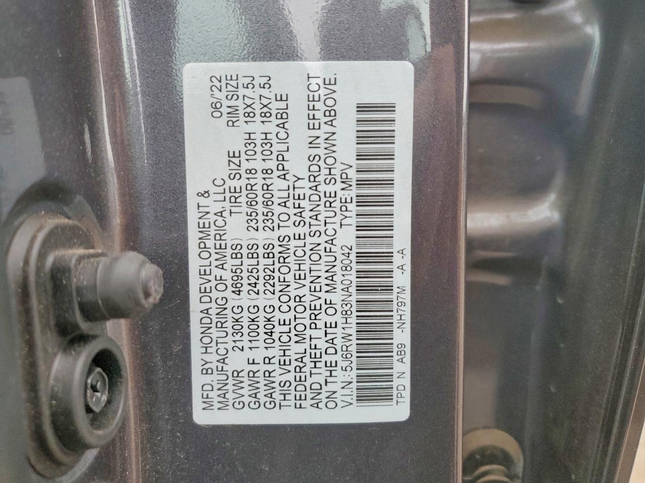 2022 HONDA CR-V