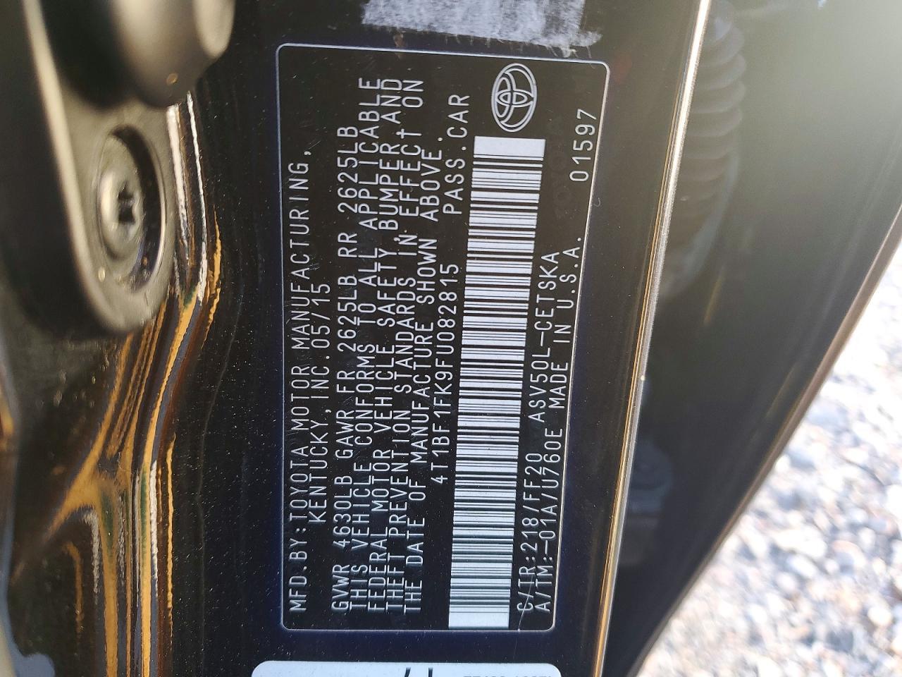2015 TOYOTA CAMRY