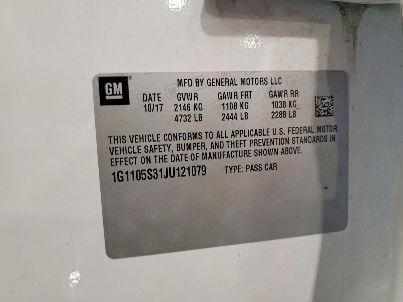 2018 CHEVROLET IMPALA