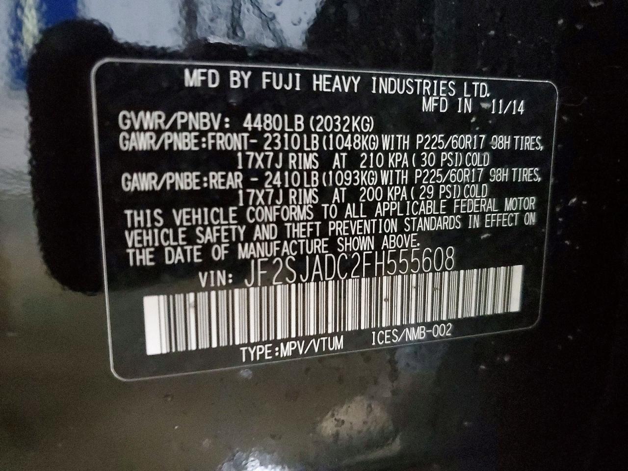 2015 SUBARU FORESTER