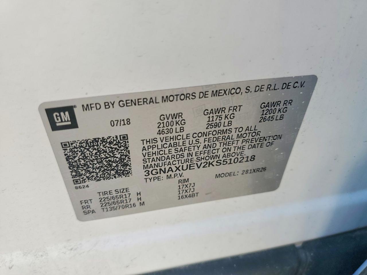 2019 CHEVROLET EQUINOX