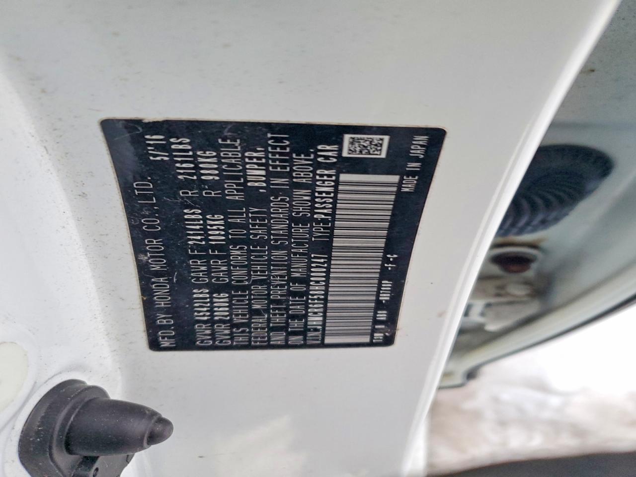 2017 HONDA ACCORD