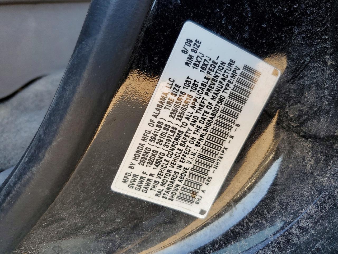 2010 HONDA ODYSSEY