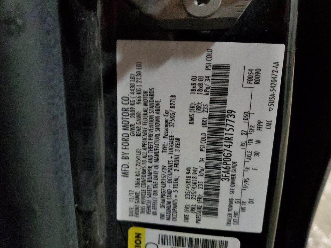 2018 FORD FUSION