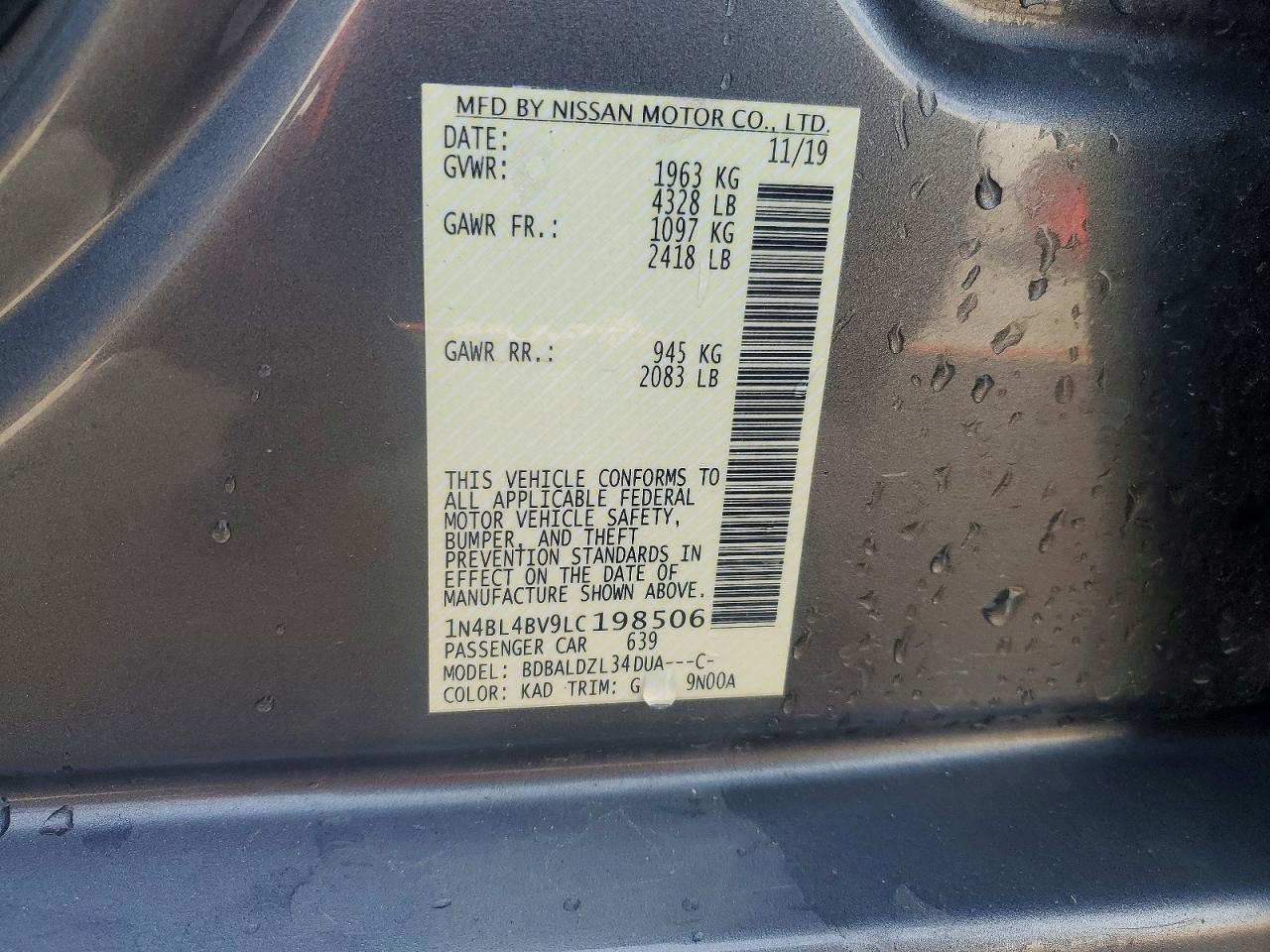 2020 NISSAN ALTIMA