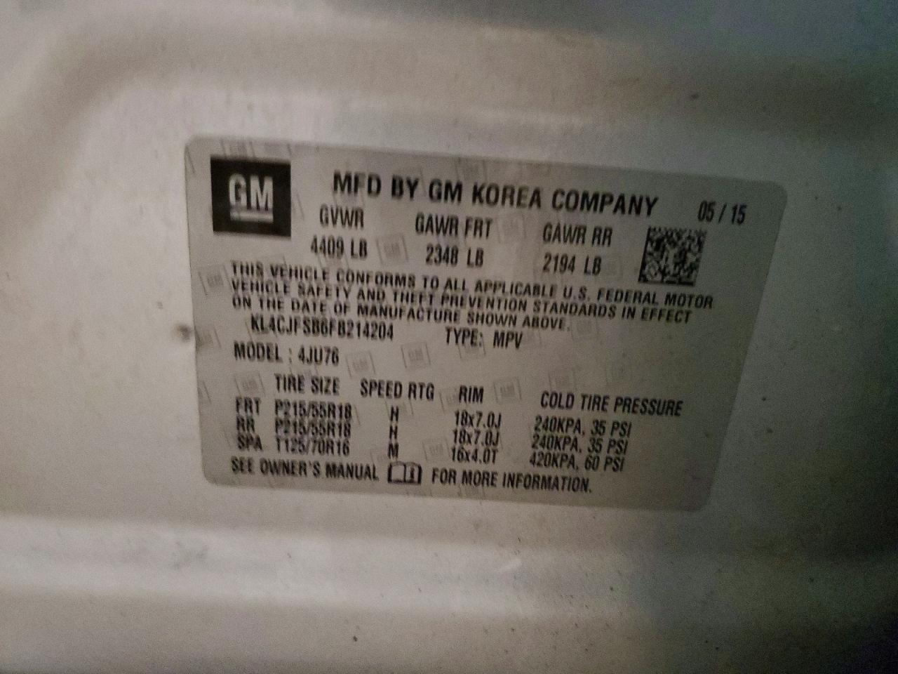 2015 BUICK ENCORE